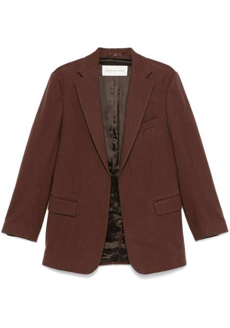 Blazer Blur in misto lana in marrone Dries van noten - donna DRIES VAN NOTEN | 2420104019346703